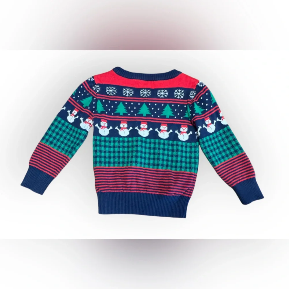 EUC ANDY & EVAN Christmas print sweater 2T cut smaller